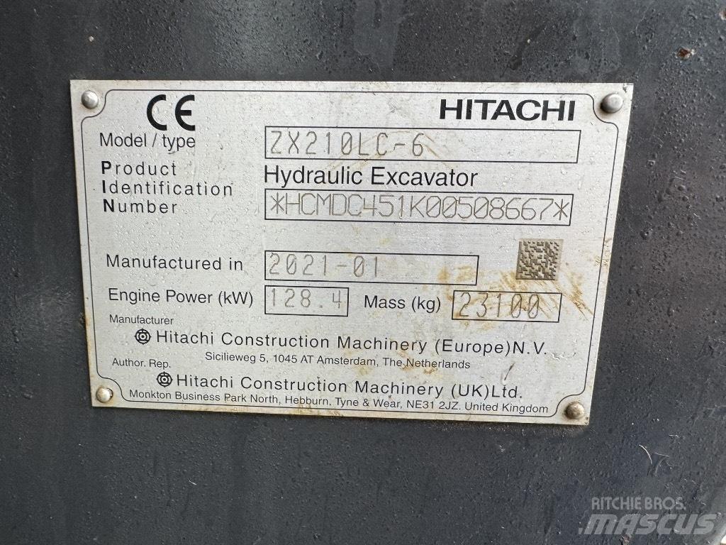 Hitachi ZX 210 LC-6 대형 굴삭기 29톤 이상