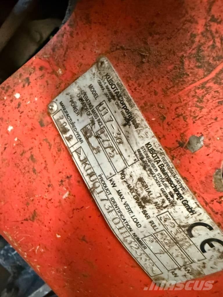 Kubota U 17-3 소형 굴삭기 7톤 미만