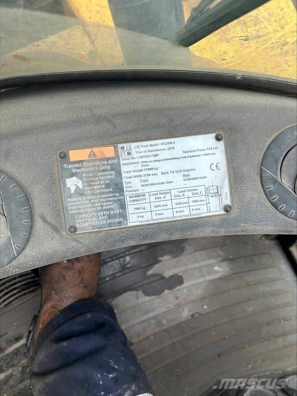 Hyster H12.00XM6 디젤 지게차
