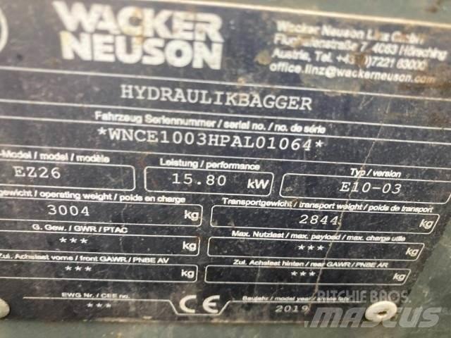 Wacker EZ26 소형 굴삭기 7톤 미만