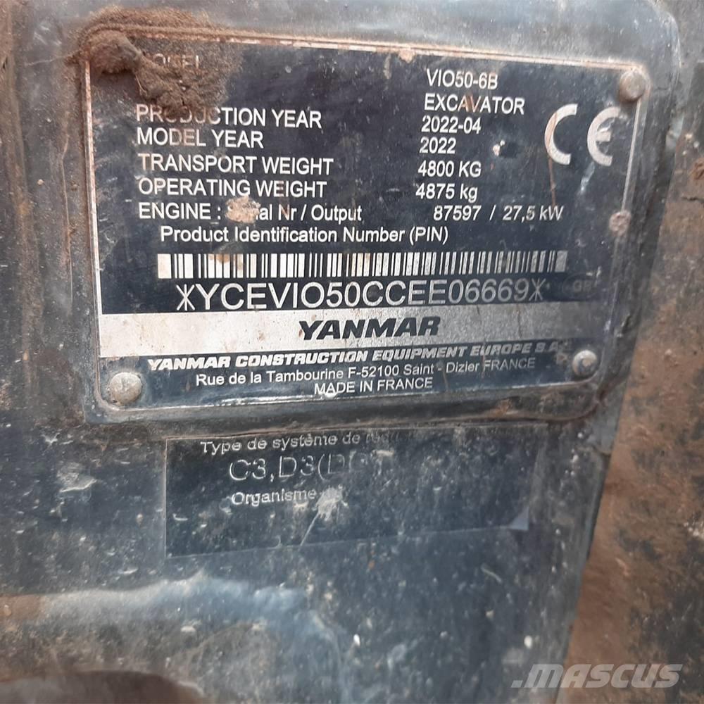 Yanmar Vio 50 소형 굴삭기 7톤 미만
