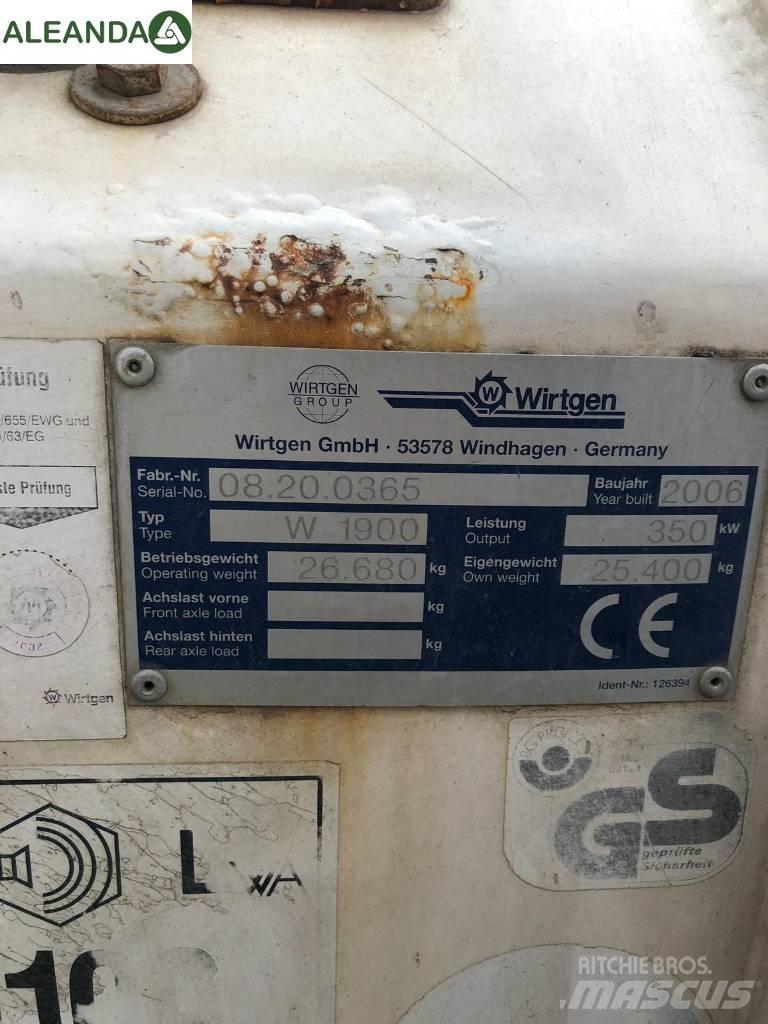 Wirtgen W1900 아스팔트 콜드 밀링 기계