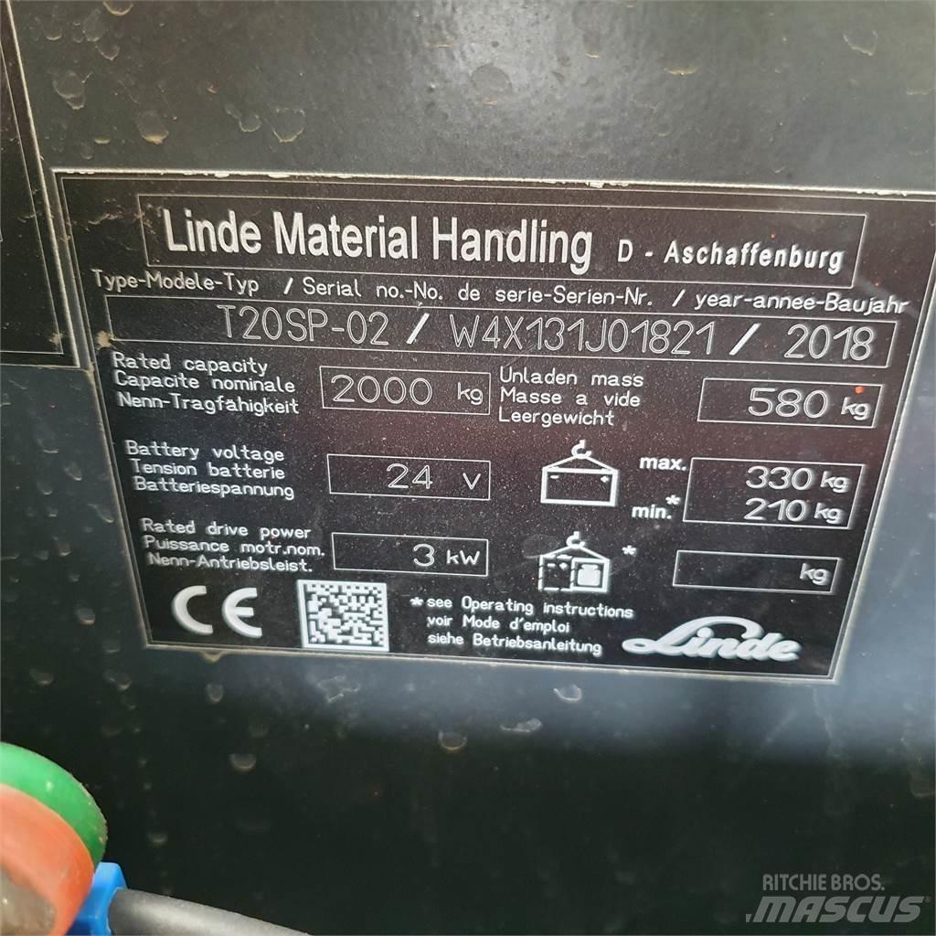 Linde T20SP kurz 경량 리프터