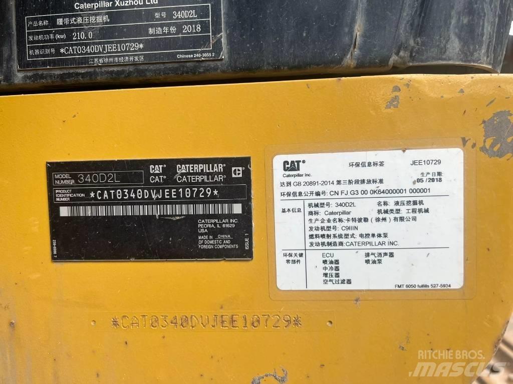 CAT 340D2L 대형 굴삭기 29톤 이상