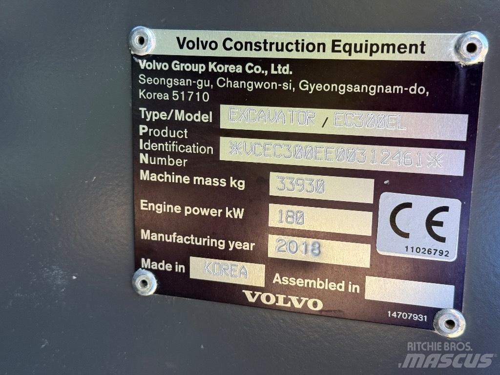 Volvo EC 300 EL 대형 굴삭기 29톤 이상