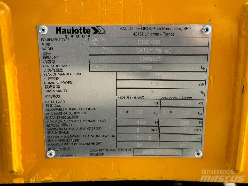 Haulotte OPTIMUM 8 가위형 리프트