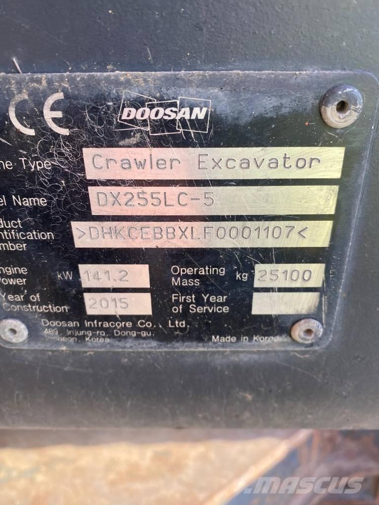 Doosan DX 255 LC-5 대형 굴삭기 29톤 이상