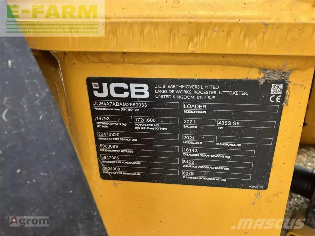 JCB 435 s agri 소형 굴삭기 7톤 미만