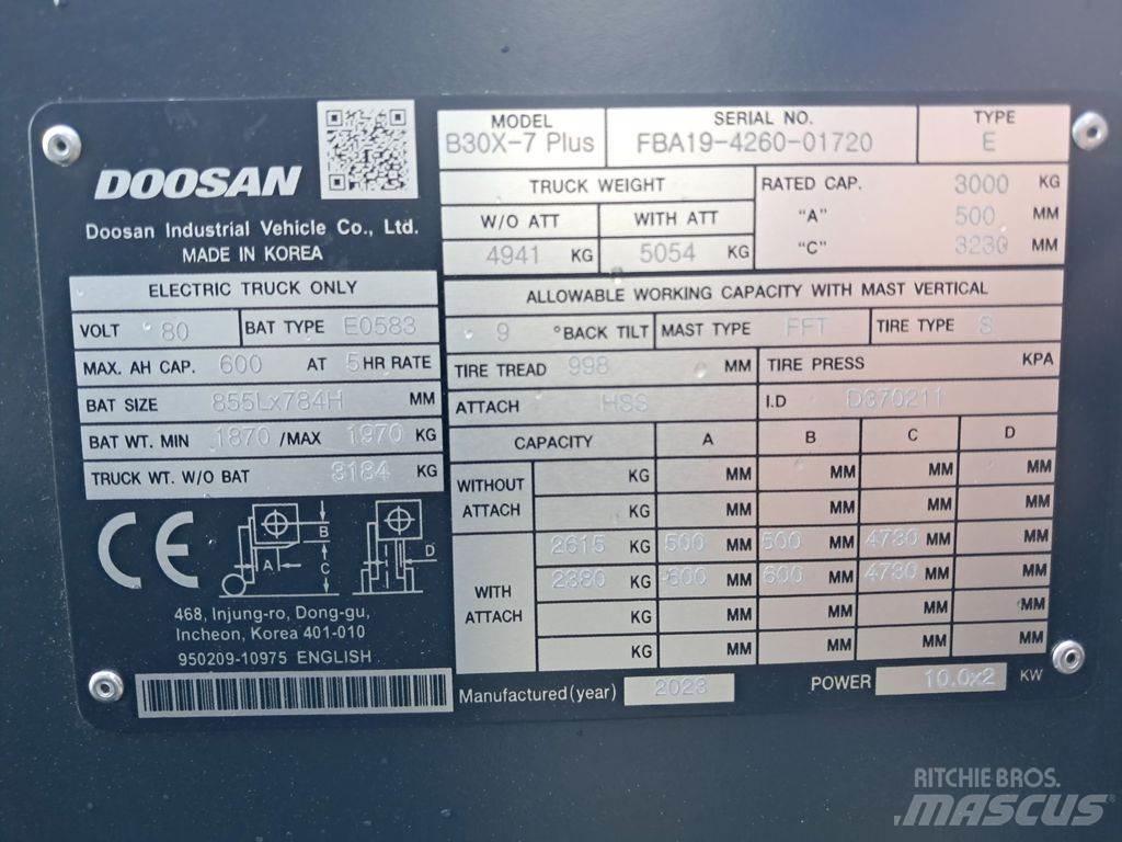 Doosan B30X-7 Plus 전동 지게차