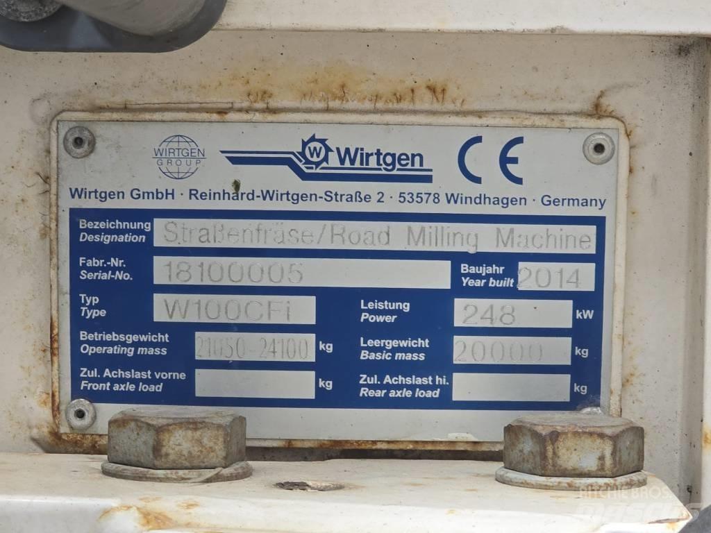 Wirtgen W 100 CFI 아스팔트 콜드 밀링 기계