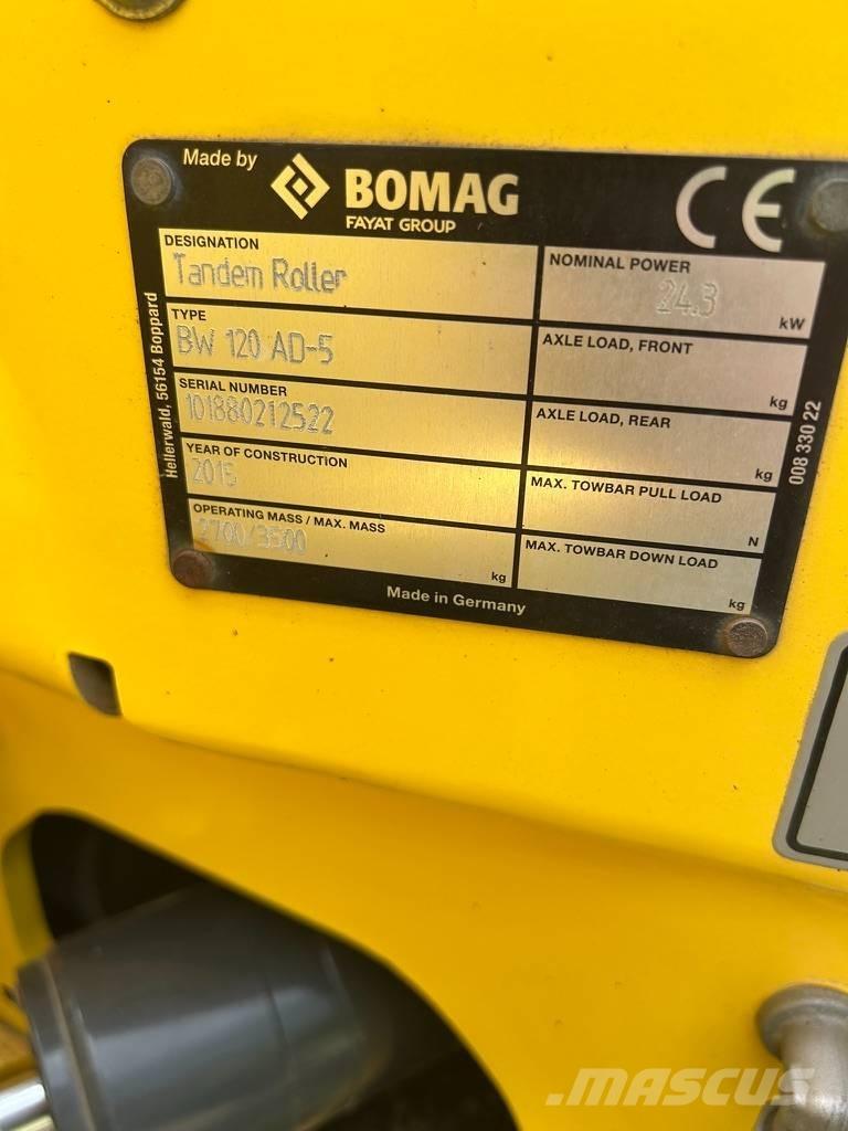 Bomag BW 120 AD-5 트윈 드럼 롤러