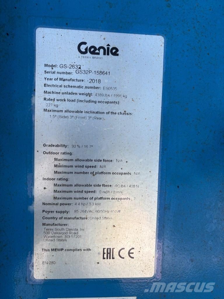 Genie GS 2632 가위형 리프트