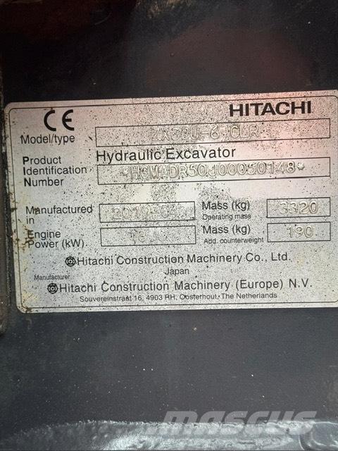 Hitachi ZX 33 U-6 소형 굴삭기 7톤 미만