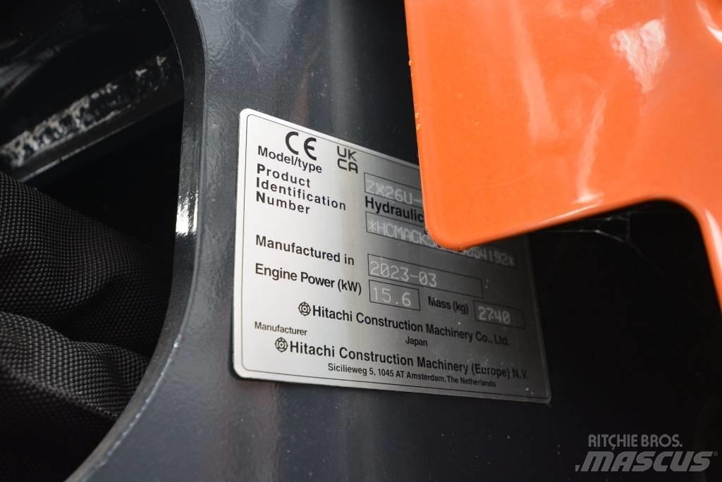 Hitachi ZX 26 U-6 소형 굴삭기 7톤 미만