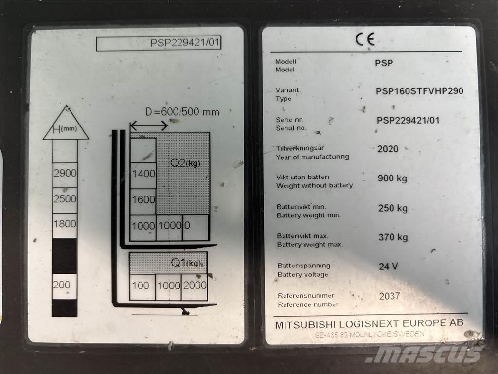 Atlet PSP160 보행식 리치 지게차