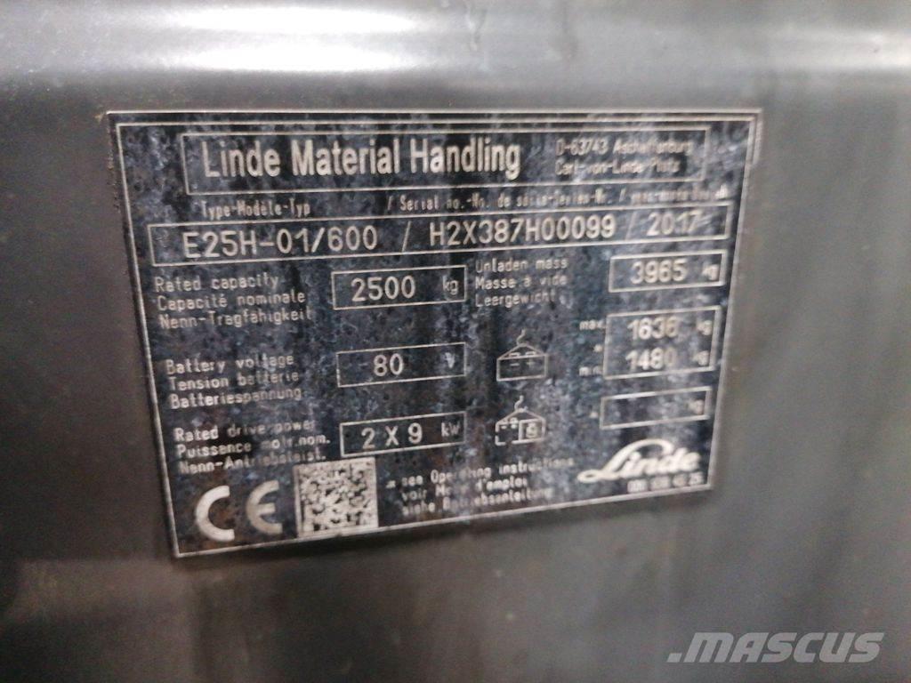 Linde E25H-01/600 전동 지게차