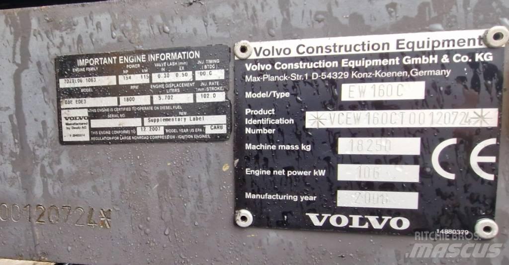 Volvo EW160C  휠 굴삭기