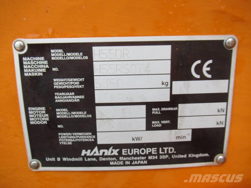 Hanix H 55 DR 소형 굴삭기 7톤 미만