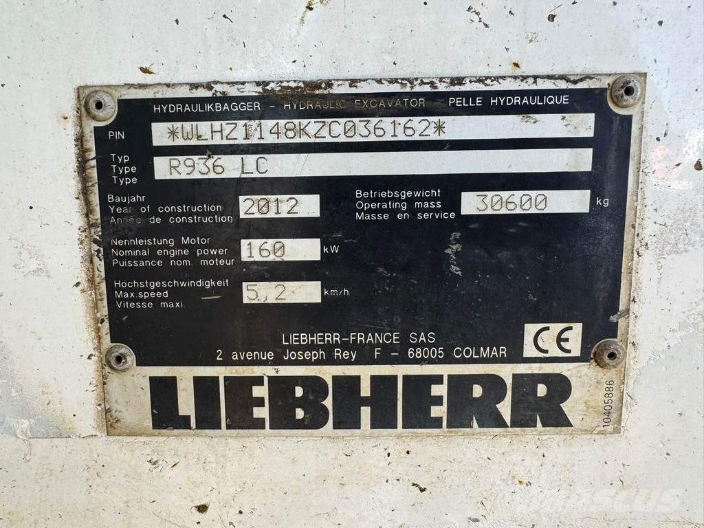 Liebherr R936 LC 대형 굴삭기 29톤 이상