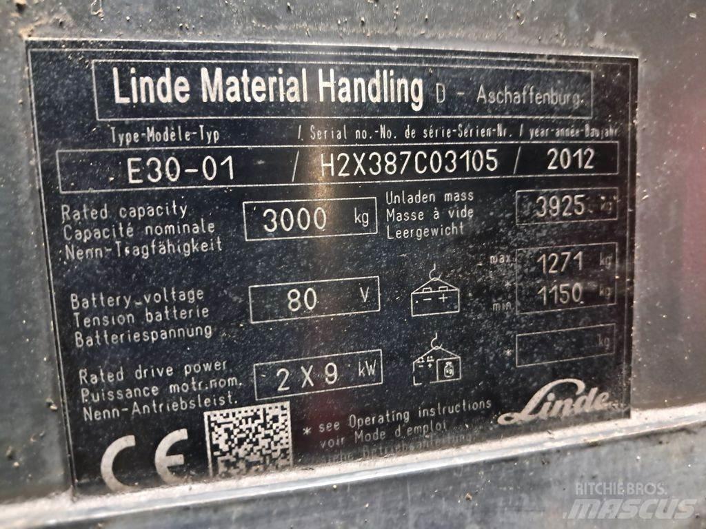 Linde E30-01 전동 지게차