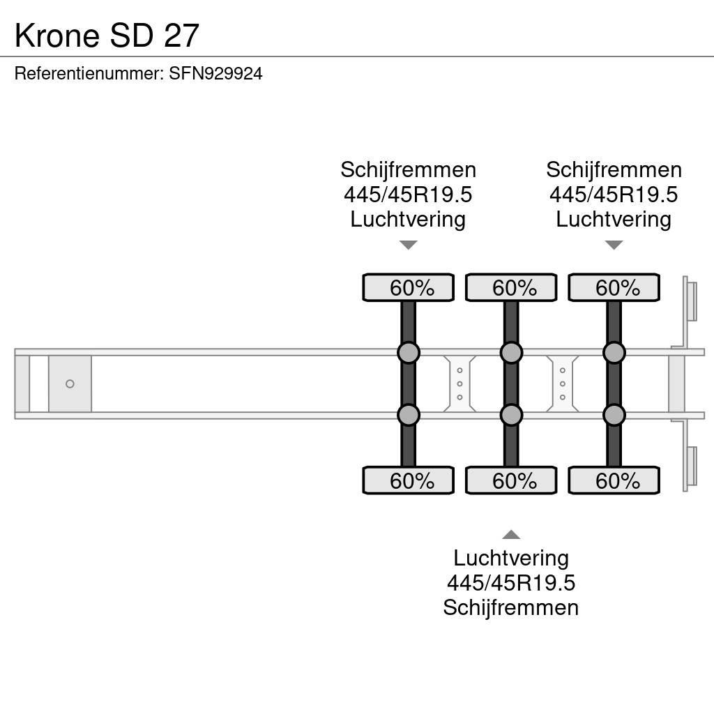 Krone SD 27 플랫베드/드롭사이드 세미 트레일러