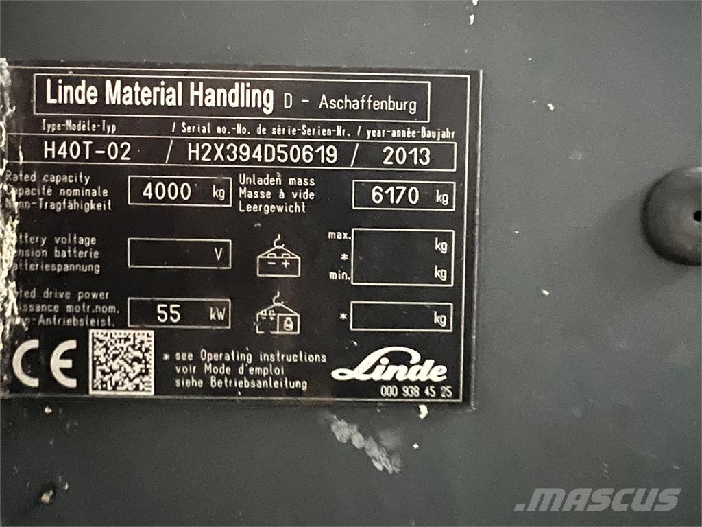 Linde H40T-02 LPG 지게차