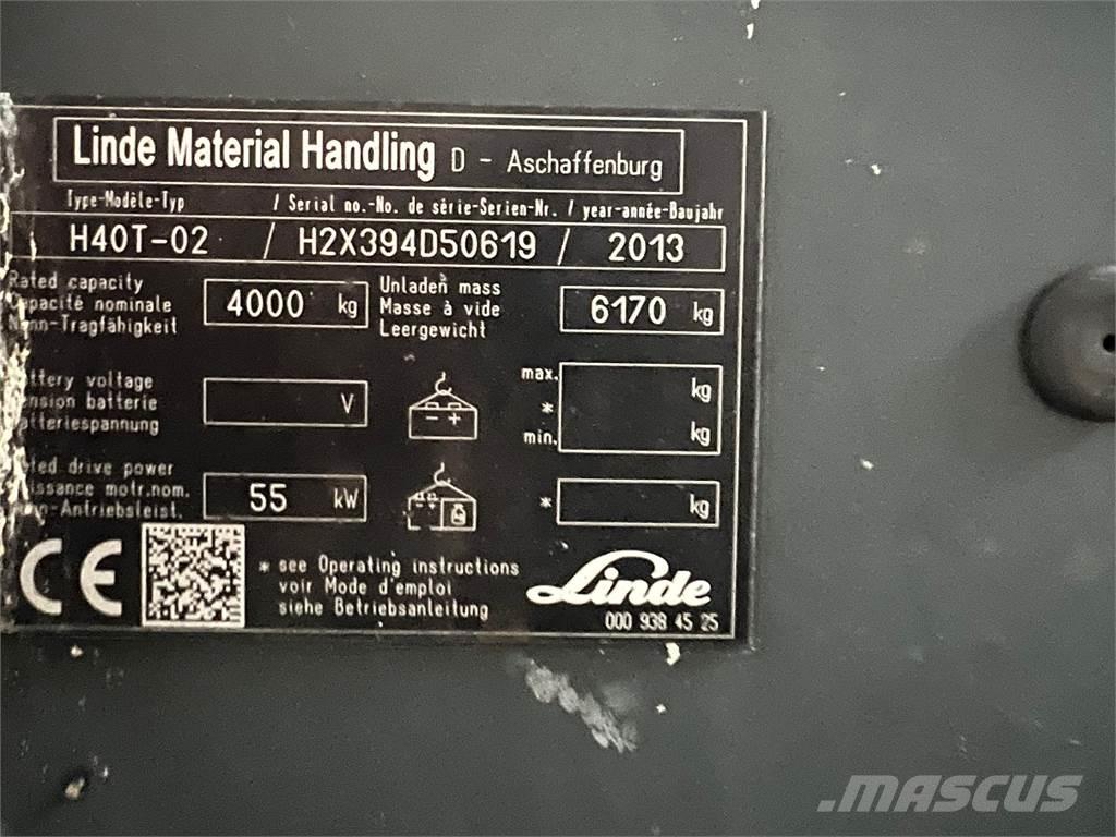 Linde H40T-02 LPG 지게차