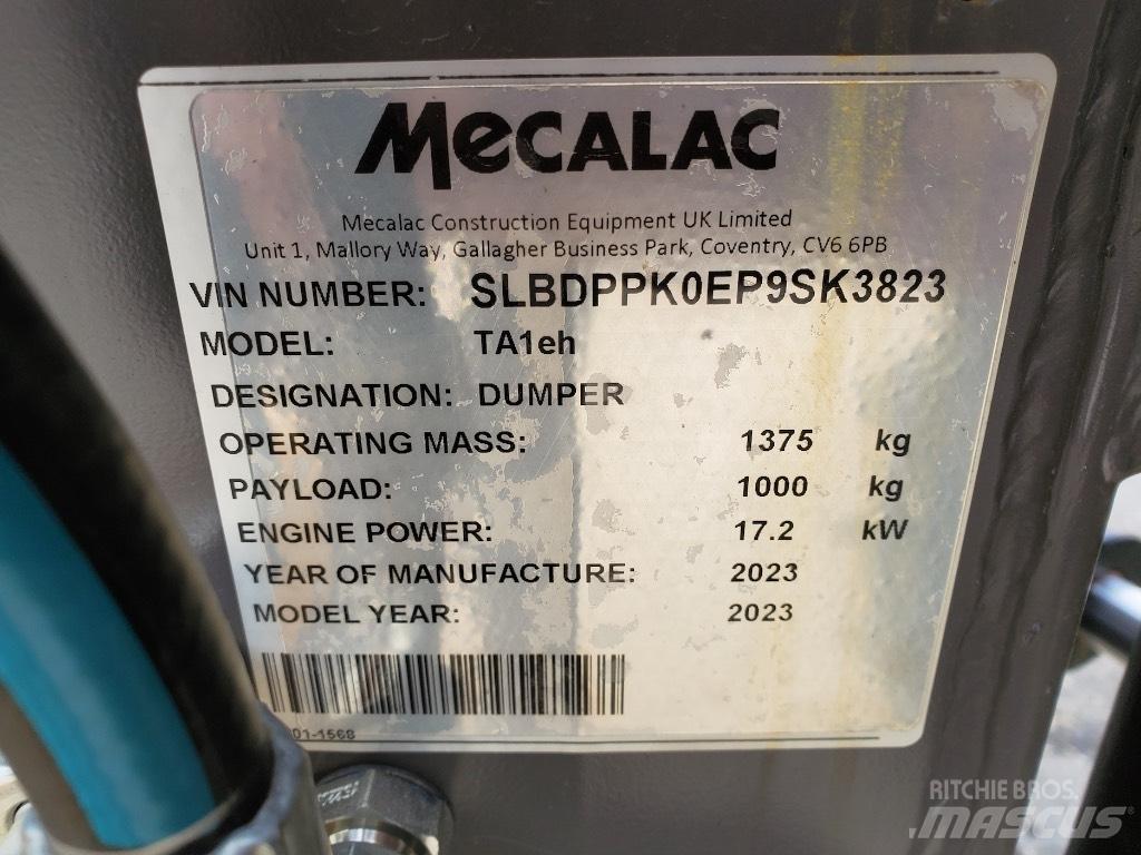 Mecalac TA1EH 건설현장 덤프트럭