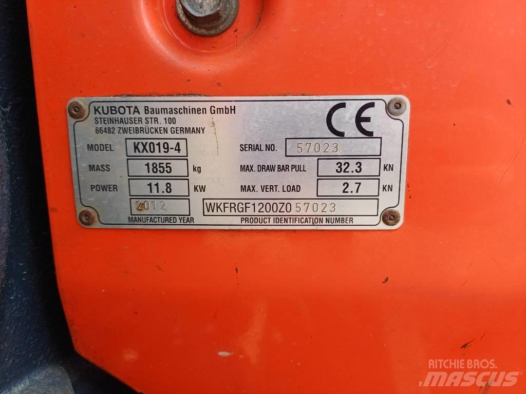 Kubota KX 019-4 소형 굴삭기 7톤 미만