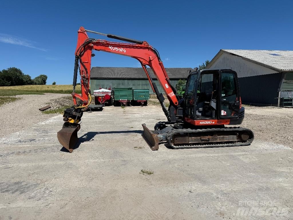 Kubota KX080-4 중형굴삭기 7톤-28톤