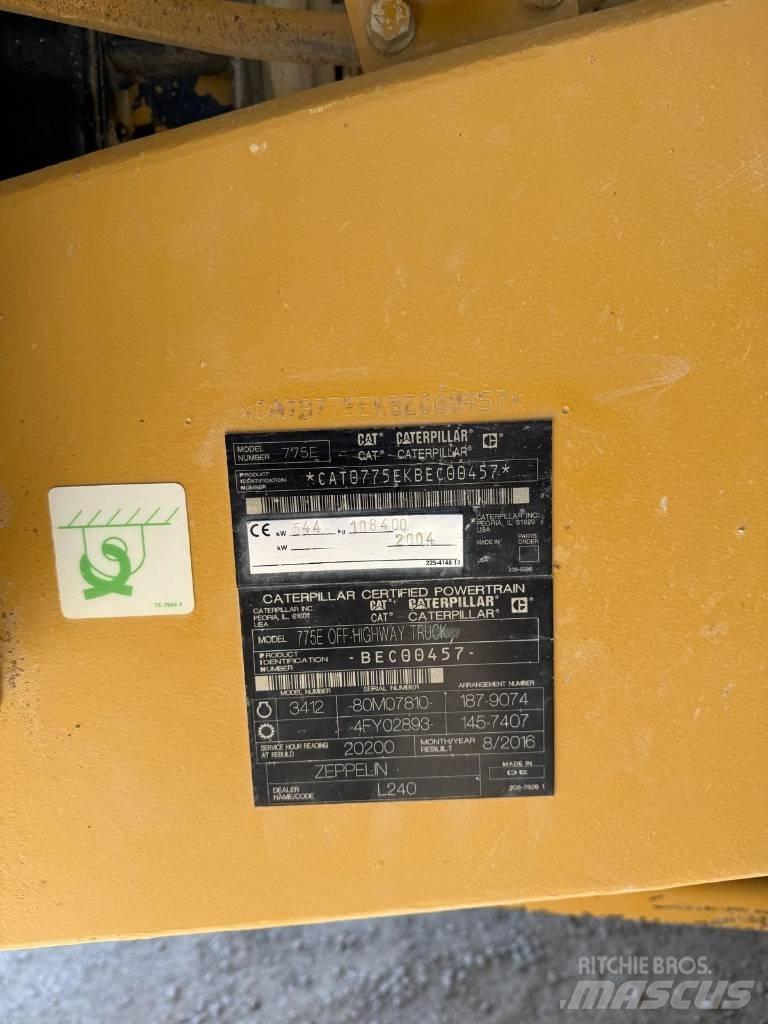 CAT 775 E 초대형 덤프 트럭
