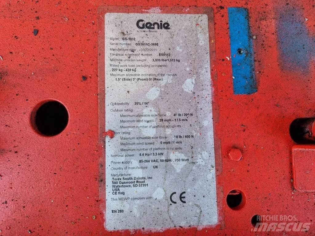 Genie GS1932 가위형 리프트