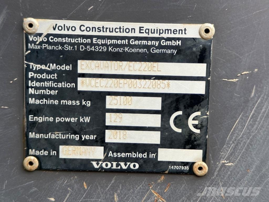 Volvo EC 220 EL 대형 굴삭기 29톤 이상