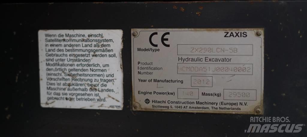 Hitachi ZX 290 대형 굴삭기 29톤 이상