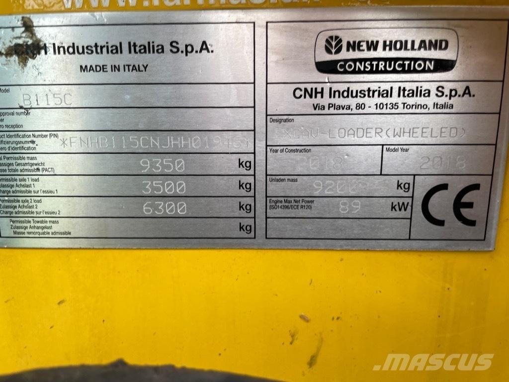 New Holland B115C 백호로더