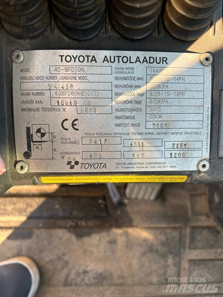 Toyota 40-8 FD 70 N 디젤 지게차