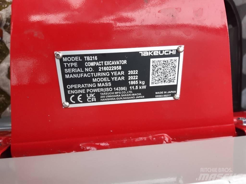 Takeuchi TB216 V2 소형 굴삭기 7톤 미만