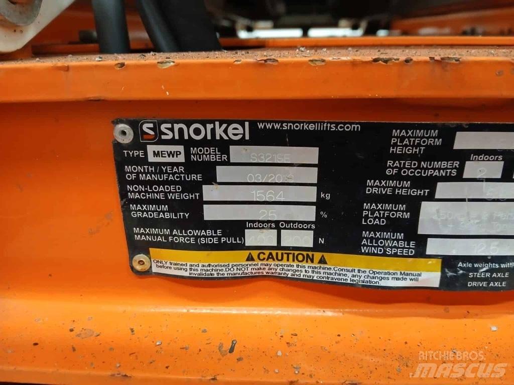 Snorkel S 3219 E 가위형 리프트