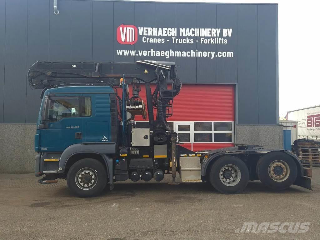 MAN TGA 26.480 목재 트럭