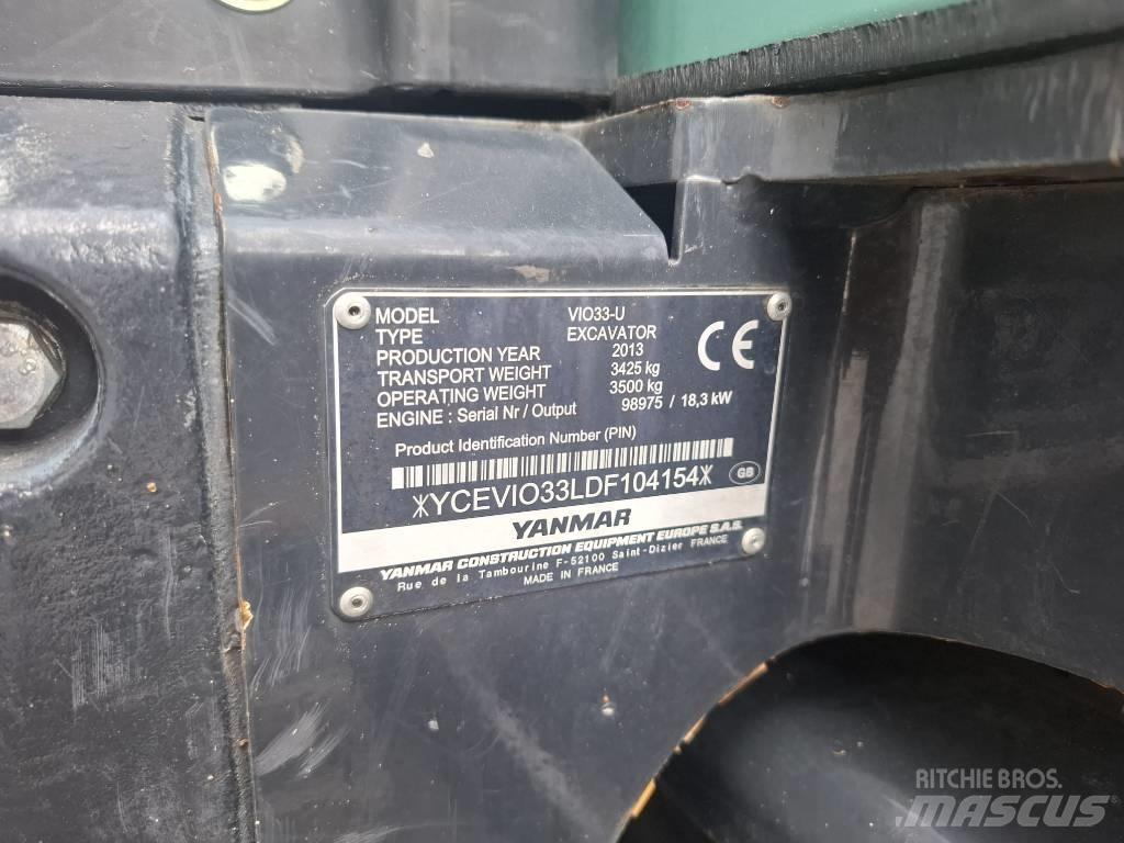 Yanmar Vio 33 U 소형 굴삭기 7톤 미만