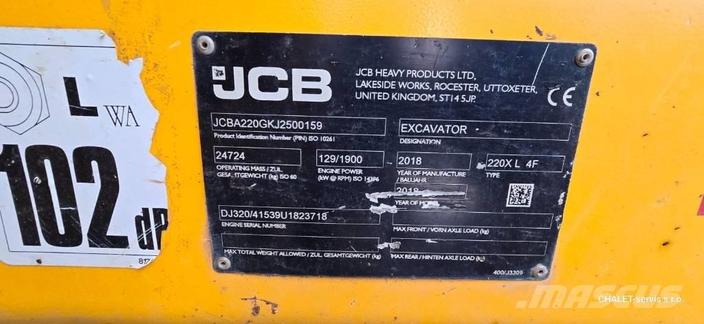 JCB 220 XL 4F 대형 굴삭기 29톤 이상