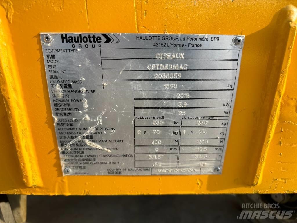 Haulotte OPTIMUM 8 가위형 리프트