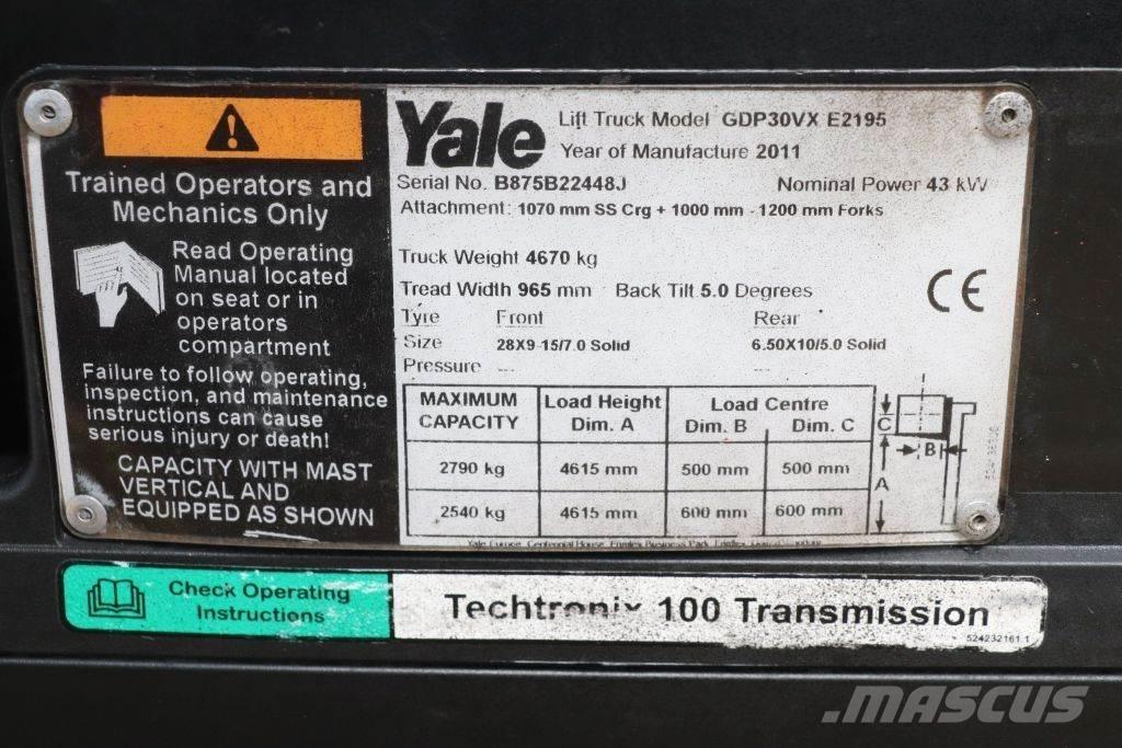 Yale GDP30VX 디젤 지게차