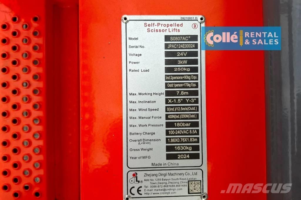 Dingli S0807AC+ | 2025 가위형 리프트