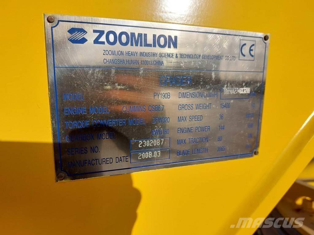 Zoomlion PY190B 그레이더