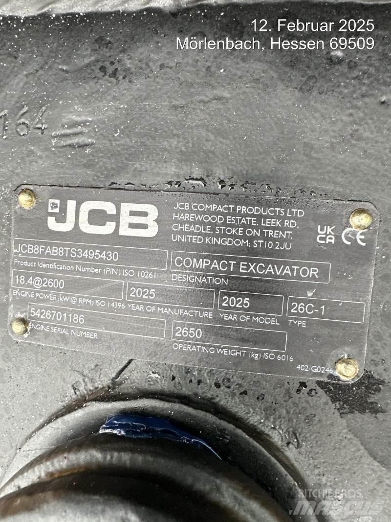 JCB 26C-1 소형 굴삭기 7톤 미만
