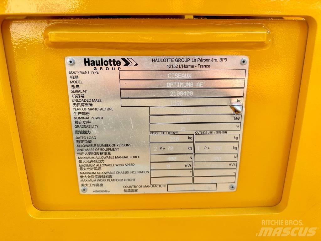 Haulotte OPTIMUM 8 가위형 리프트