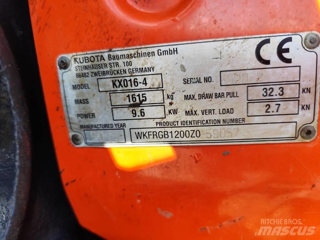 Kubota KX 016-4 소형 굴삭기 7톤 미만