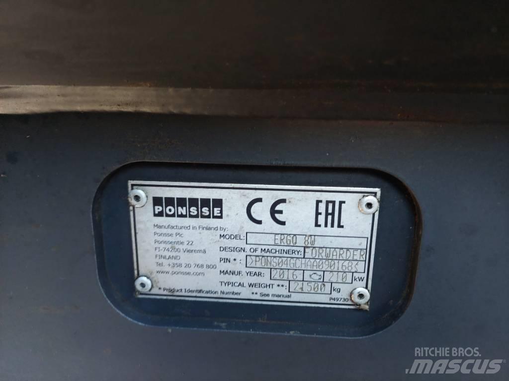Ponsse Ergo 8W 원목 하베스터