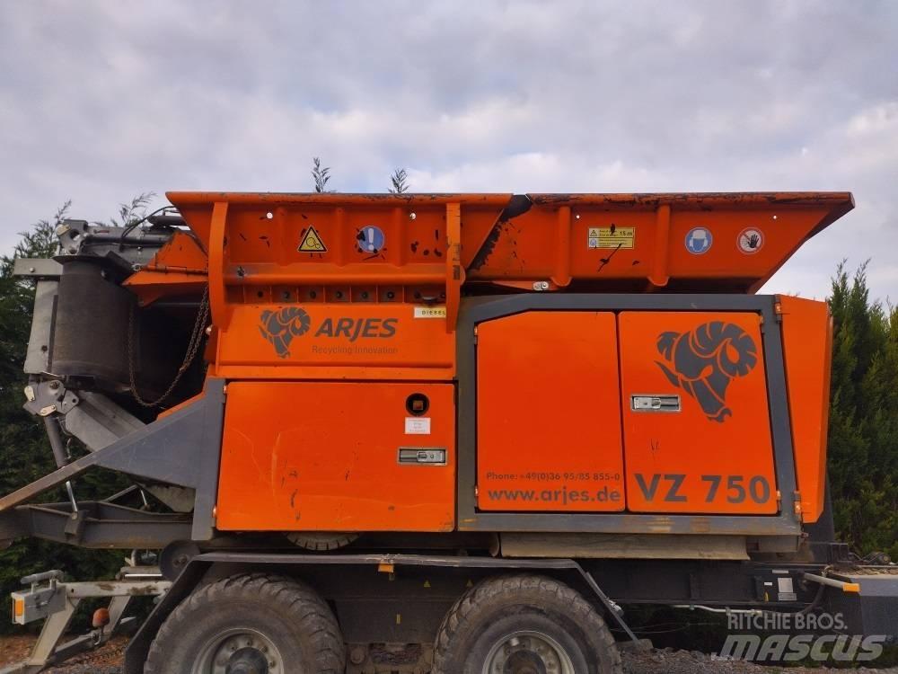 Arjes VZ 750 폐기물 분쇄기